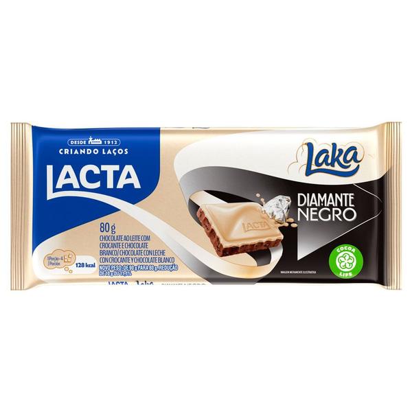 Chocolate Lacta Diamante Negro Laka 80g Imagem de Chocolate Lacta Diamante Negro Laka 80g