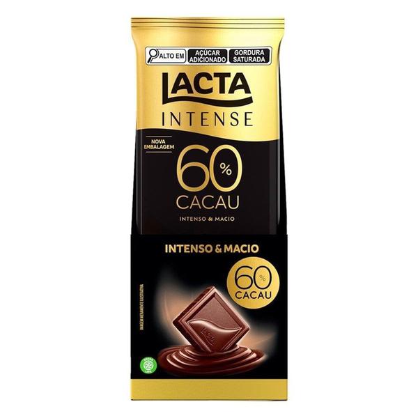 Imagem de Chocolate Lacta Intense 60% Cacau Original 85g Embalagem com 17 Unidades