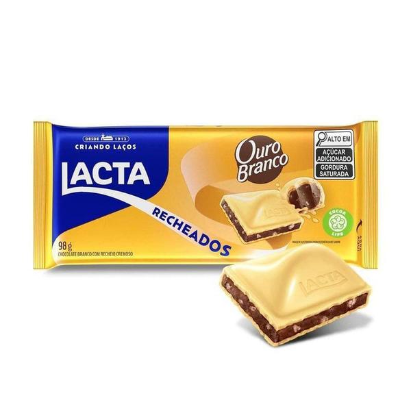 Imagem de Chocolate Lacta Recheados Ouro Branco 98g