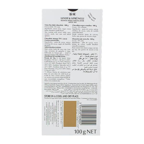 Chocolate Lindt Excellence 70% Cocoa Dark com 100g Imagem de Chocolate Lindt Excellence 70% Cocoa Dark com 100g