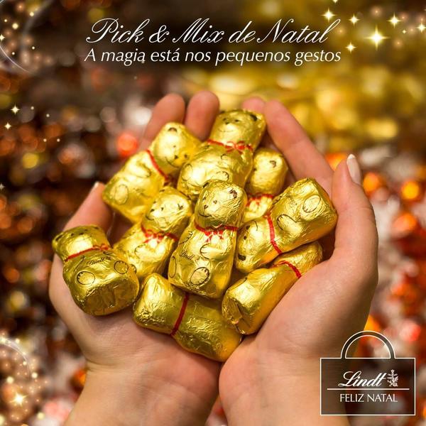 Imagem de Chocolate Lindt Importado, 15 Ursinhos Teddy de 10g