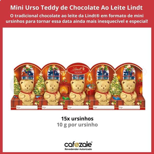 Imagem de Chocolate Lindt Importado, 15 Ursinhos Teddy de 10g