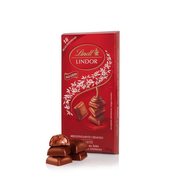 Chocolate Lindt Lindor ao Leite com Recheio Cremoso 100g Imagem de Chocolate Lindt Lindor ao Leite com Recheio Cremoso 100g