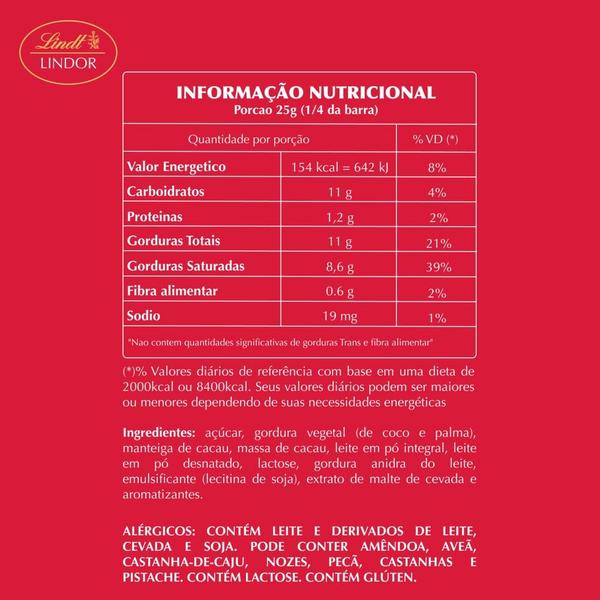 Chocolate Lindt Lindor ao Leite com Recheio Cremoso 100g Imagem de Chocolate Lindt Lindor ao Leite com Recheio Cremoso 100g
