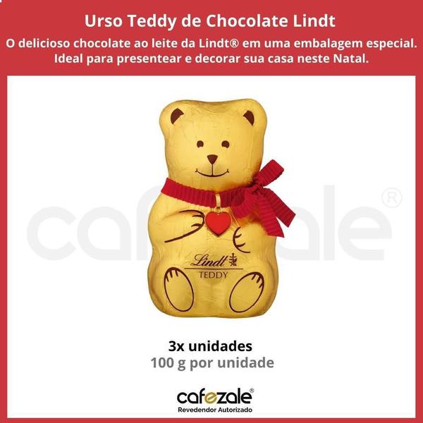 Imagem de Chocolate Lindt Ursos Teddy Importado, 3 De 100G