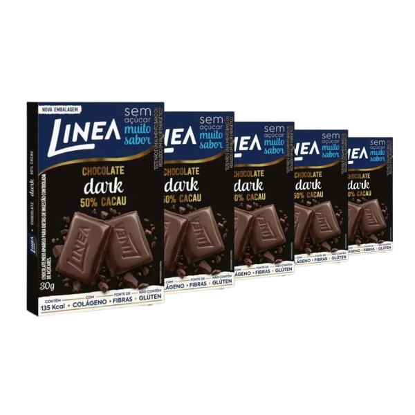 Imagem de Chocolate Linea Diet Zero Açúcar Amargo 5 Barras 30g