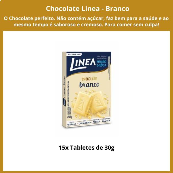 Imagem de Chocolate Linea Diet Zero Açúcar Branco 15 Barras 30g