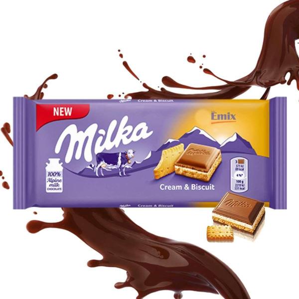 Imagem de Chocolate Milka Cream e Biscuit 100g Origem Europa