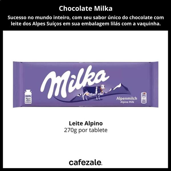 Imagem de Chocolate Milka, Leite Alpino, Barra 270g