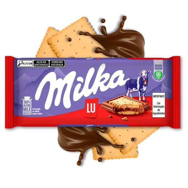 Imagem de Chocolate Milka Lu Barra Kit com 3 Unidades de 87g