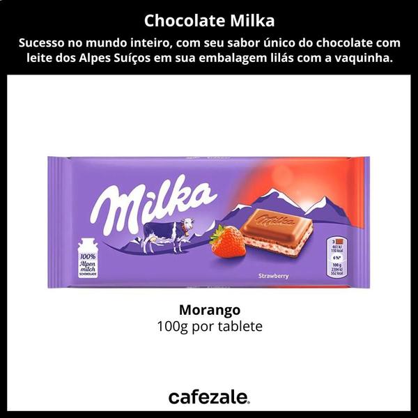 Imagem de Chocolate Milka, Morango, Barra 100g