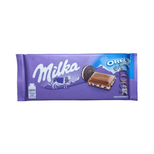 Imagem de Chocolate Milka oreo 100g importado com biscoito crocante