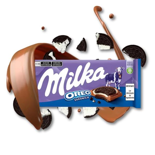 Imagem de Chocolate Milka Oreo Sandwich Barra Kit com 16 Unids de 87g