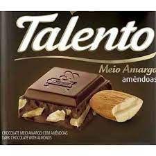 Chocolate Mini Talento Meio Amargo Amêndoas 25g C/15un - Garoto Imagem de Chocolate Mini Talento Meio Amargo Amêndoas 25g C/15un - Garoto