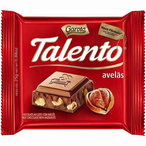 Chocolate Mini Talento Vermelho Avelãs 25Gr 15Un - Garoto Imagem de Chocolate Mini Talento Vermelho Avelãs 25Gr 15Un - Garoto