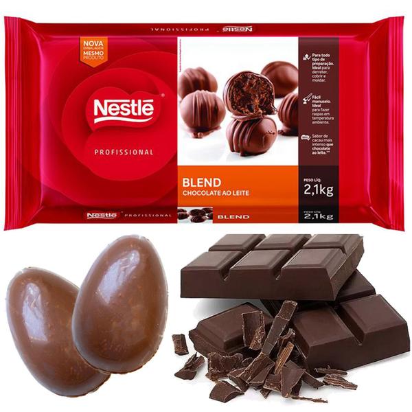 Chocolate Nestlé Blend 2,1Kg Chocolate ao Leite Profissional Imagem de Chocolate Nestlé Blend 2,1Kg Chocolate ao Leite Profissional