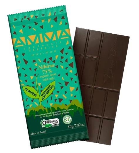 Imagem de Chocolate Nibirus 75% Nibs de Cacau Orgânico Amma Chocolate 80g