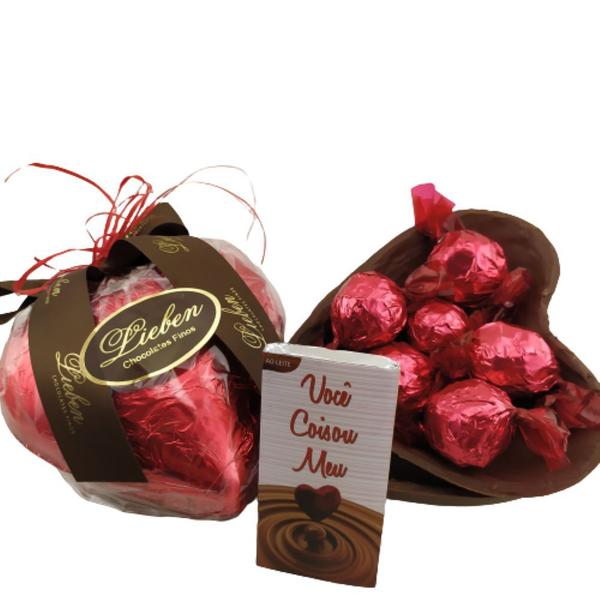 Chocolate Presente Dia Dos Namorados Espumante Flor Coração - Lieben Chocolates Finos Imagem de Chocolate Presente Dia Dos Namorados Espumante Flor Coração