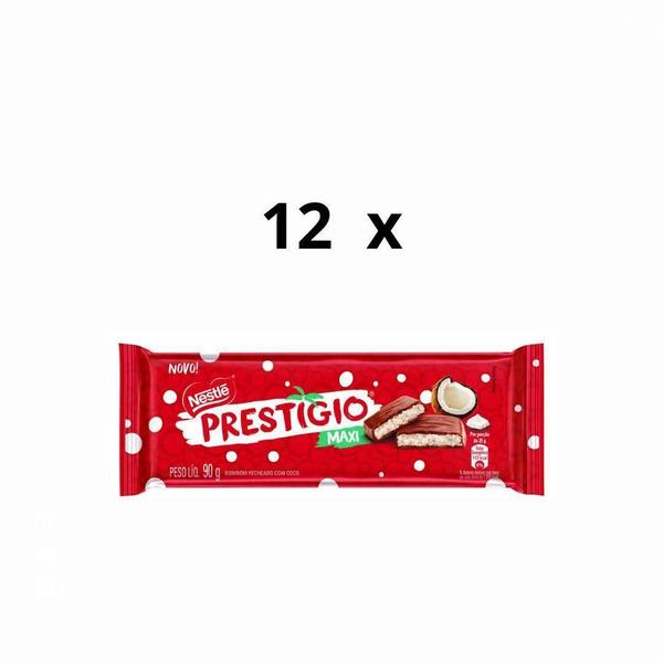 Imagem de Chocolate Prestigio Maxi Display Com 12 Barrinhas 90G Nestlé