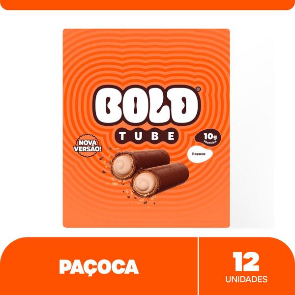 Imagem de Chocolate Proteíco BOLD Tube Paçoca 10g de Proteína (12 Un.)