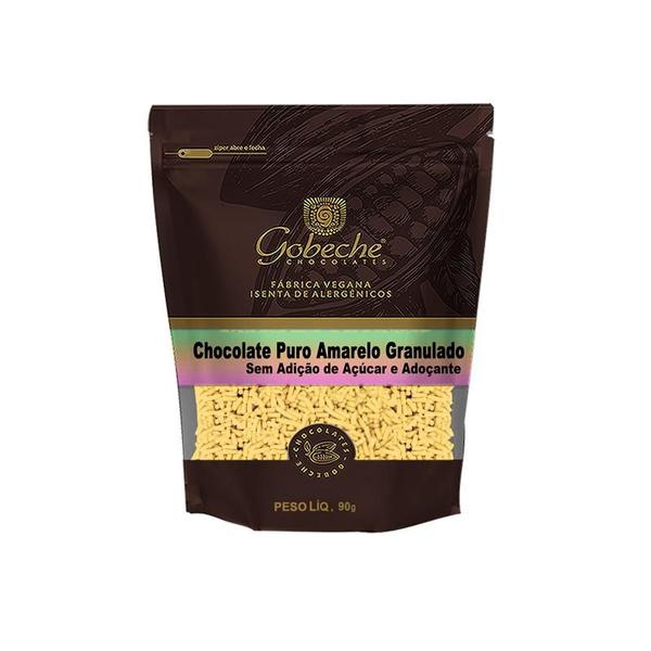 Imagem de Chocolate Puro Amarelo Granulado - Sem adição de Açúcar e Adoçante - 400g