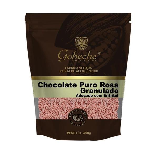 Imagem de Chocolate Puro Rosa Granulado - Adoçado com Eritritol - 400g