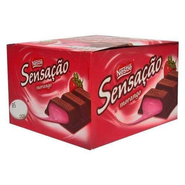 Chocolate Sensação Morango C/24 - Nestlé Imagem de Chocolate Sensação Morango C/24 - Nestlé