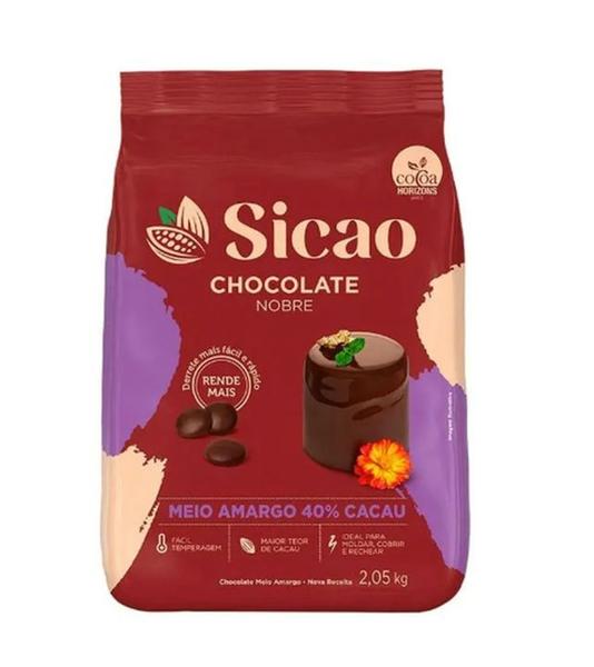 Chocolate Sicao Nobre Meio Amargo - Gotas 2,05KG - Barry Callebaut Imagem de Chocolate Sicao Nobre Meio Amargo - Gotas 2,05KG