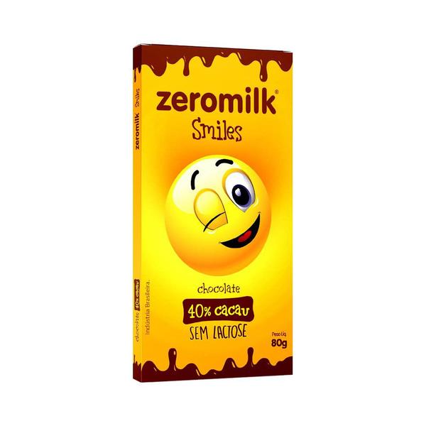 Imagem de Chocolate Smiles  ZeroMilk 40% Cacau Tudo Zero Leite 80g