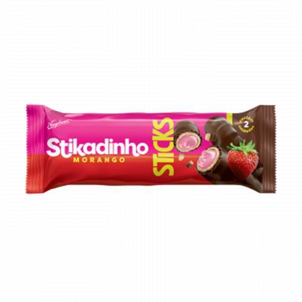 Imagem de Chocolate Sticks Stikadinho Morango - Display 16X32G