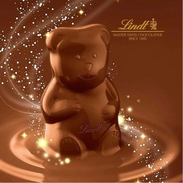 Chocolate Suíço Urso Teddy De Natal Kit 24 Un Lindt 40G Imagem de Chocolate Suíço Urso Teddy De Natal Kit 24 Un Lindt 40G