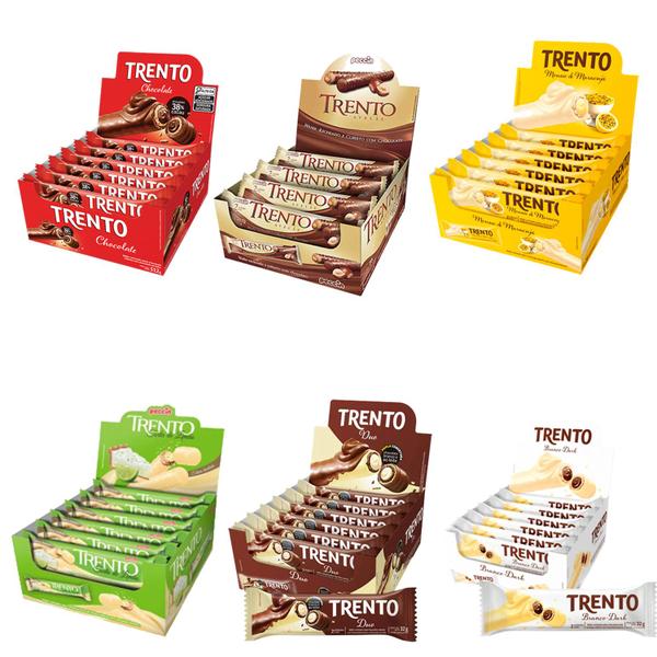 Chocolate Trento 512g C/16 Unidades Doces Sab0r Irresistível Imagem de Chocolate Trento 512g C/16 Unidades Doces Sab0r Irresistível