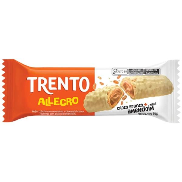 Imagem de Chocolate Trento Allegro Amendoim Chocolate Branco 26g