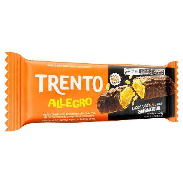 Imagem de Chocolate Trento Allegro Choco Dark com Amendoim 26g