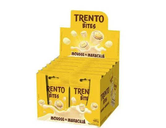 Chocolate Trento Bites Mousse de Maracuja - Display 480G - Peccin Imagem de Chocolate Trento Bites Mousse de Maracuja - Display 480G
