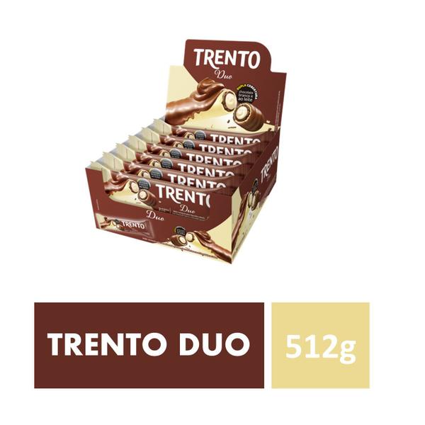 Chocolate Trento Duo 16x32 - Baunilha coberto com Chocolate - Peccin Imagem de Chocolate Trento Duo 16x32 - Baunilha coberto com Chocolate