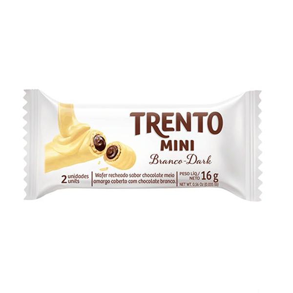 Chocolate Trento Mini Branco Dark 16g Imagem de Chocolate Trento Mini Branco Dark 16g