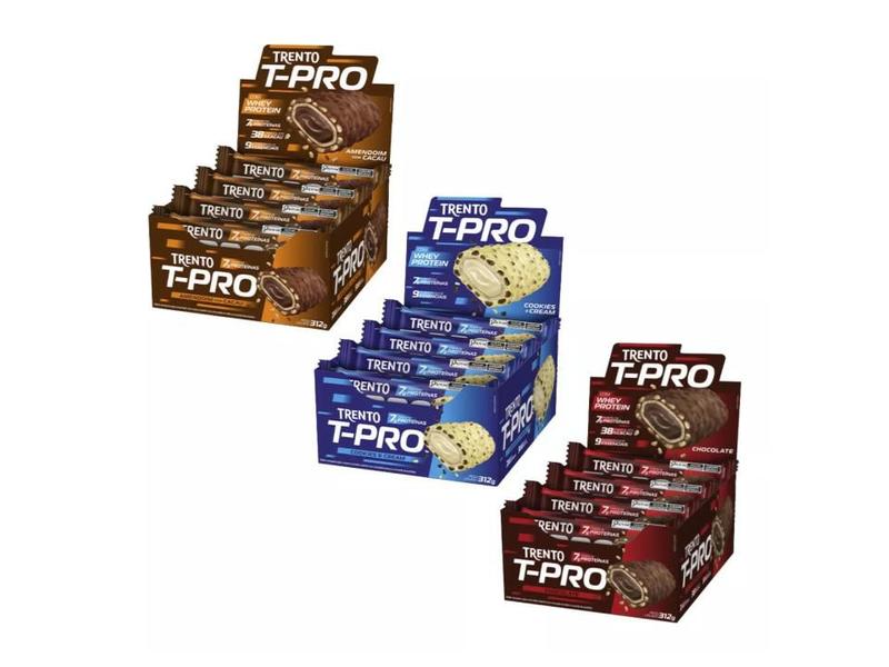 Chocolate Trento T-pro 7g Whey Protein 12x26g - Chocolate - PECCIN Imagem de Chocolate Trento T-pro 7g Whey Protein 12x26g - Chocolate