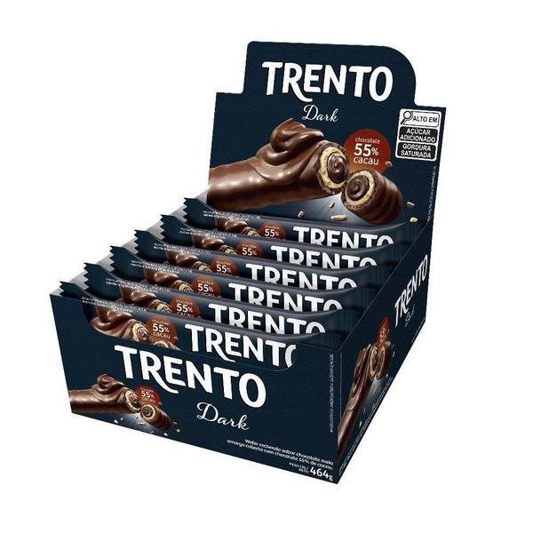Chocolate Trento Wafer Dark 29g - Embalagem com 16 Unidades - Peccin Imagem de Chocolate Trento Wafer Dark 29g - Embalagem com 16 Unidades