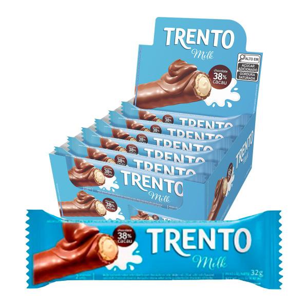 Chocolate Trento Wafer Milk c/16 - Peccin Imagem de Chocolate Trento Wafer Milk c/16