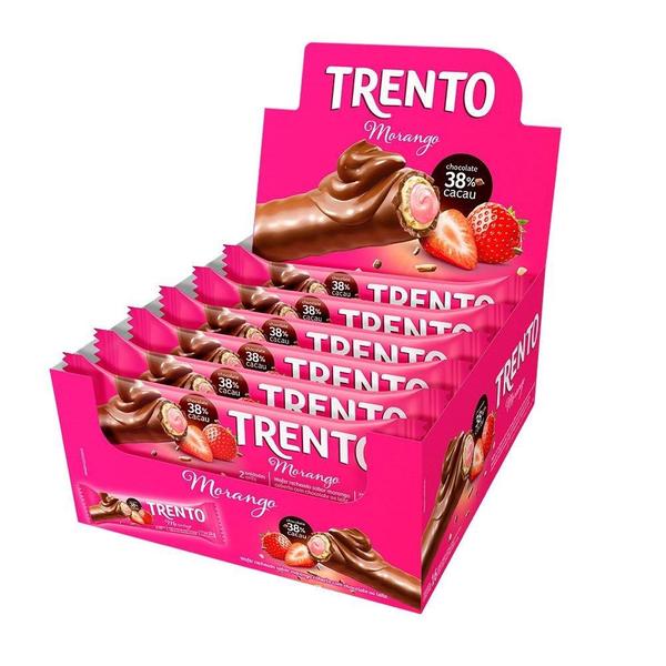 Imagem de Chocolate Trento Wafer Morango 32g - 16 Unidades