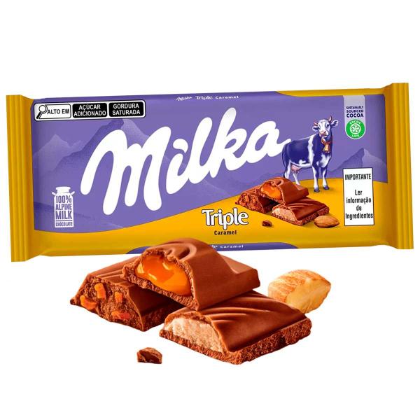 Imagem de Chocolate Triple Caramelo 90g - Milka