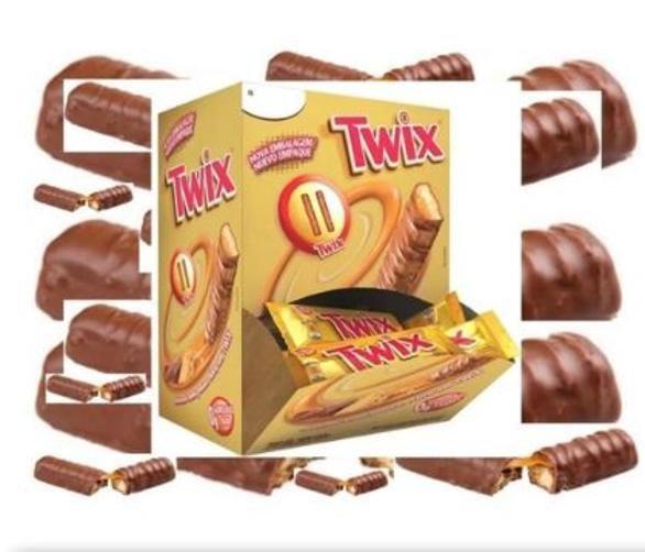 Imagem de Chocolate Twix 15G Com 300 Unidades Caramelo =Kit 10Cxs