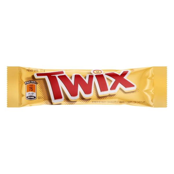 Chocolate Twix Tradicional Kit 3 unidades de 15g - Mars Imagem de Chocolate Twix Tradicional Kit 3 unidades de 15g