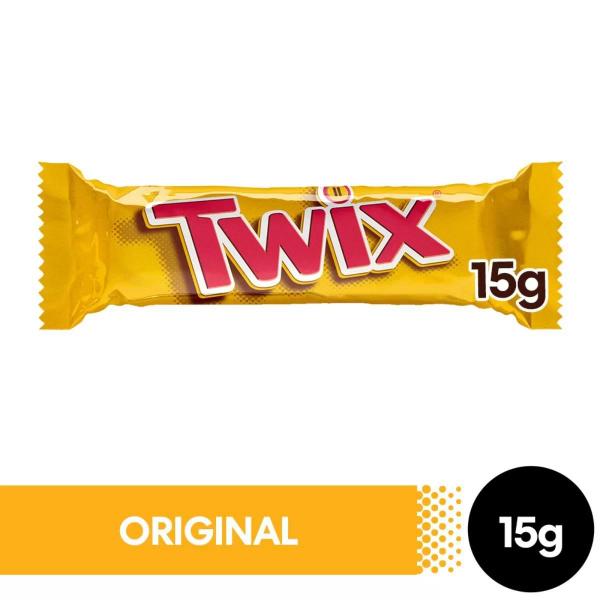 Chocolate Twix Tradicional Kit 3 unidades de 15g - Mars Imagem de Chocolate Twix Tradicional Kit 3 unidades de 15g