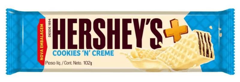 Chocolate Wafer Hersheys Mais Cookies 102g - Hershey's Imagem de Chocolate Wafer Hersheys Mais Cookies 102g