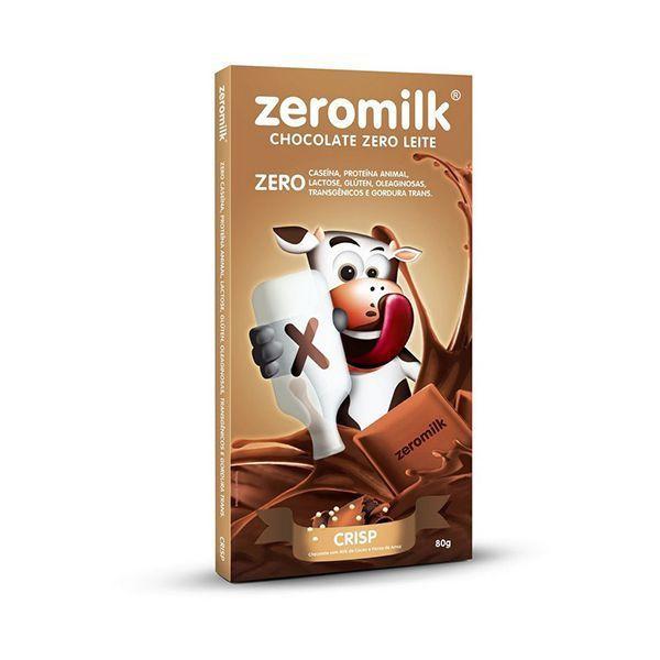 Imagem de Chocolate Zeromilk Crisp Com Flocos De Arroz, 40% Cacau, Zero Lactose 80g