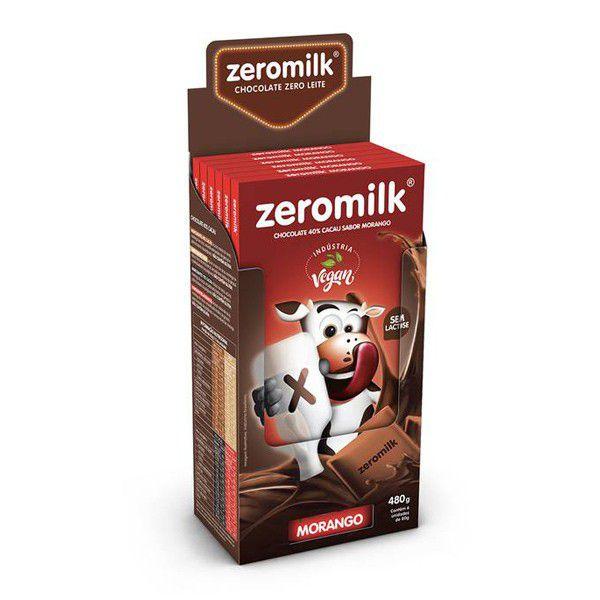 Imagem de Chocolate Zeromilk Morango 80g Caixa 6 un