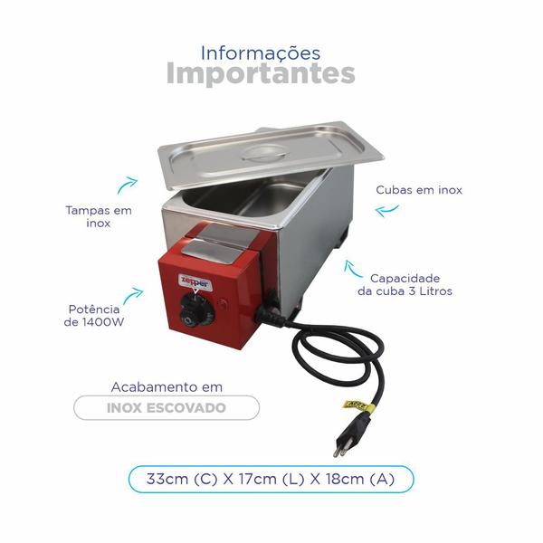 Imagem de Chocolateira Derretedeira Réchaud Eletrico CH10E 1/4