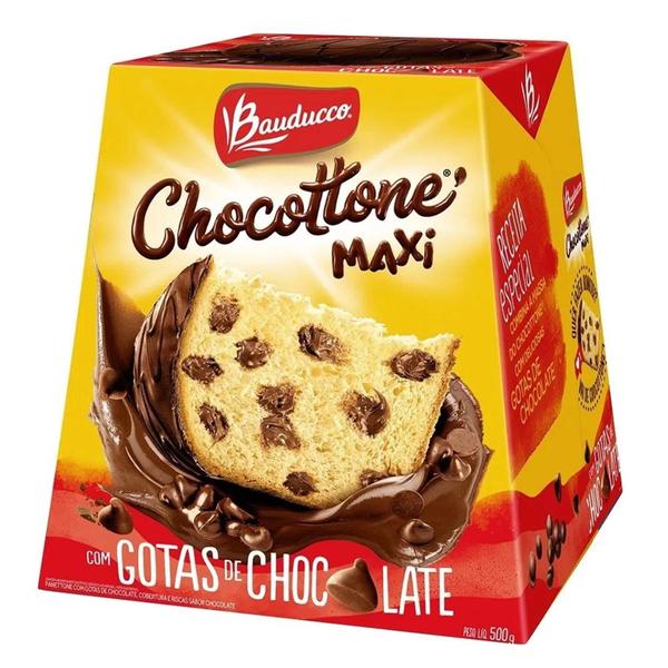 Imagem de Chocotone Bauducco Maxi Gotas De Chocolate 450g